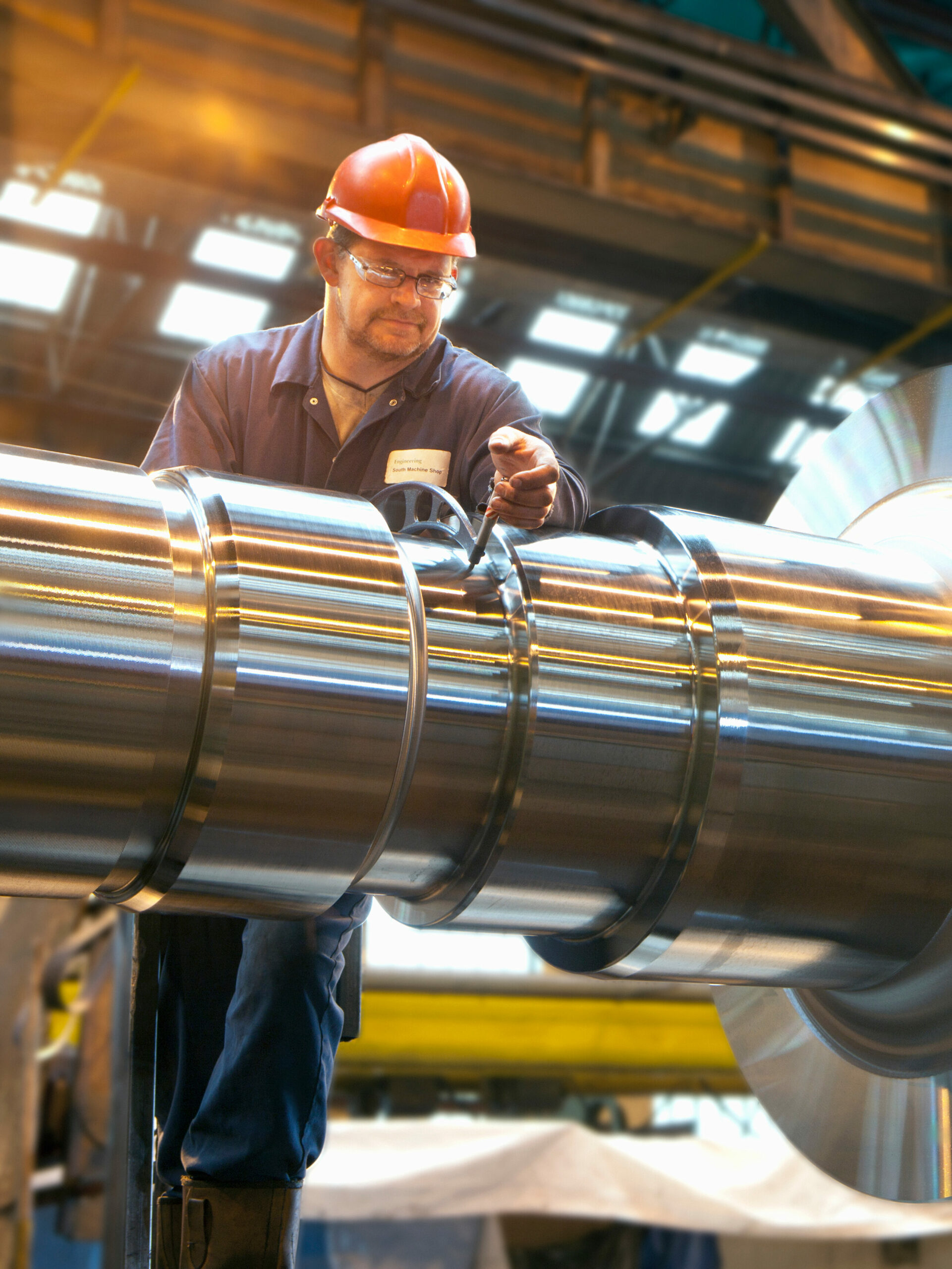 Final inspection of a forged shaft